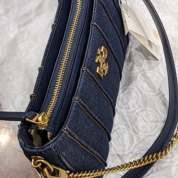 Tory Burch Kira Mini Denim Crossbody With Removable Strap Dust + Gift Bag Nwt ❤️ - Picture 5 of 9